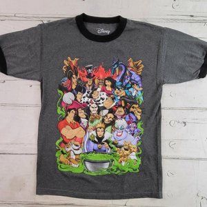 Disney Villans Gray Short Sleeve T-Shirt Mens Size M EUC